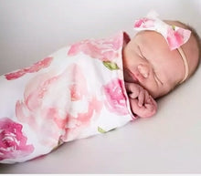 Load image into Gallery viewer, Newborn Cocoon Sack and Headband is a gorgeous little photography swaddle set for newborns. The sack can be slipped over baby swaddles for a special day out and the headband is soft and stretchy and can continue to be worn as the bub grows. Sutherland Shire Gifts. Sutherland Shire delivery. Sydney wide delivery. Australia wide delivery. 
