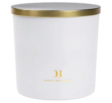 Load image into Gallery viewer, These large Classic Daniel Brighton scented candles make a beautiful add on gift. They are 500g = 60 hours burning time. White with gold lid, scents listed below. Sutherland Shire Delivery. Sydney wide delivery. Australia wide delivery.
