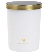 Load image into Gallery viewer, These classic Daniel Brighton scented candles make a beautiful add on gift. They are 250g = 40 hours burning time. White with gold lid, scents listed below. Sutherland Shire delivery. Sydney wide delivery. Australia wide delivery.
