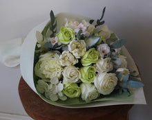 Load image into Gallery viewer, Scented soap flower bouquet makes a gorgeous gift. Try sprinkling some petals into the bath.Soap flowers. Soap flowers delivered Sutherland Shire. Soap flowers delivered Sydney. Gift made from soap. Soap gift boxes.
